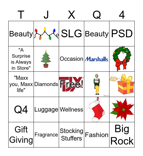 Accessories & Beauty Q4 Bingo Card