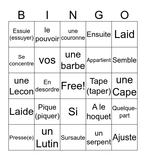 Marc le Magicien Bingo Card