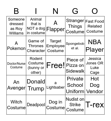 Franklin Street Bingo-2018  Bingo Card