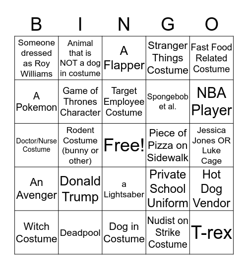 Franklin Street Bingo-2018  Bingo Card