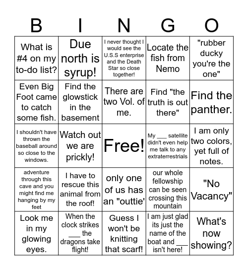 Climbzone Bingo - Write in the name of the wall corresponding to the clue. Bingo Card