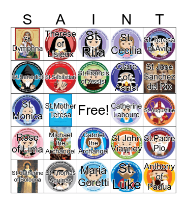 Saints Bingo Card