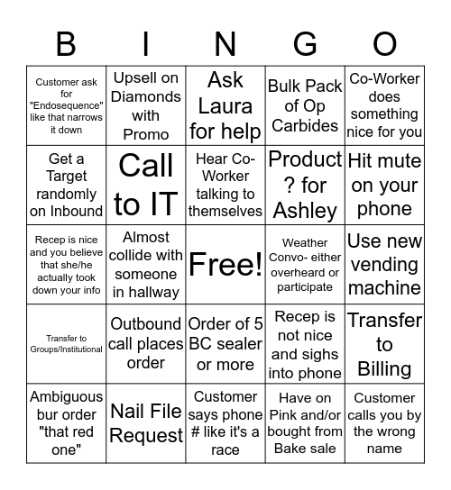 Happy Friday Bingo Card