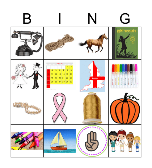 Juliette Gordon Low Bingo Card