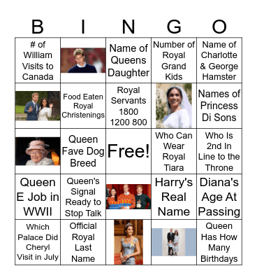 ROYAL BINGO Card