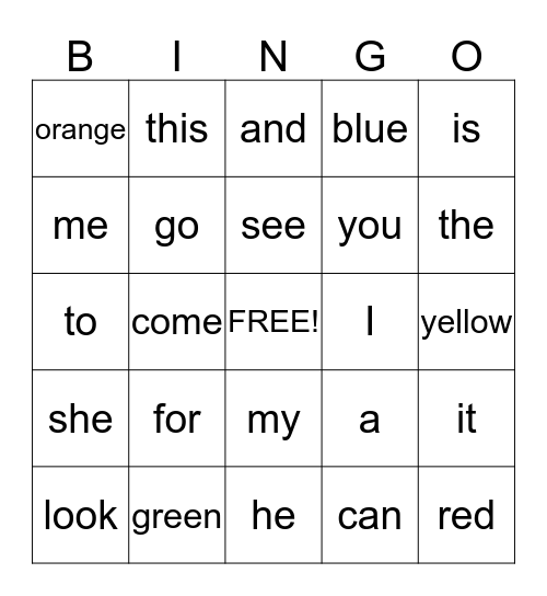 Bingo Baker Bingo Card