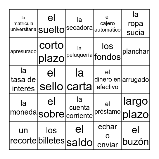 Capítulo 4 Bingo Card