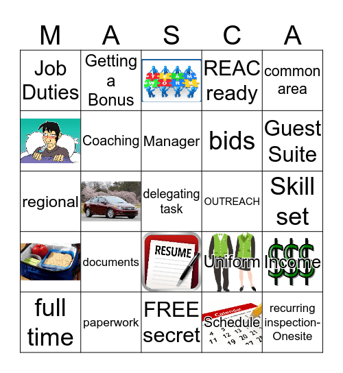 BONUS BINGO Card