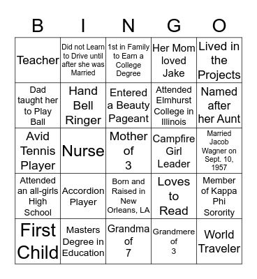 Happy Birthday! Bingo Card