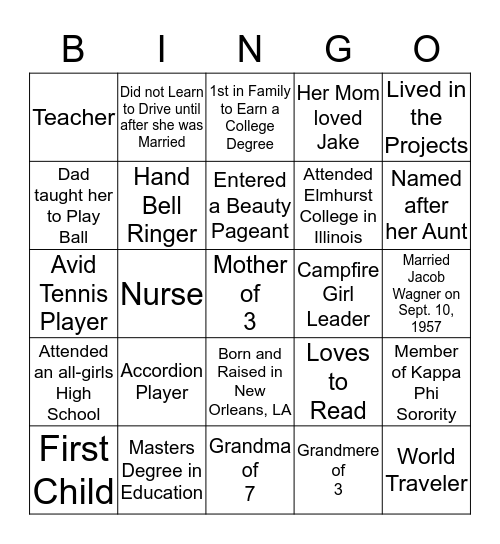 Happy Birthday! Bingo Card