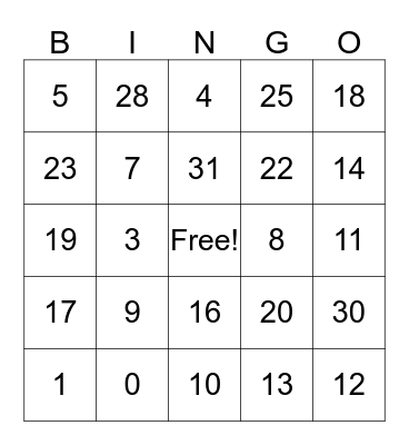 Tool Tech Talk Bingo Card