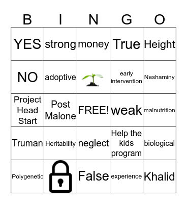 Module 63 Bingo Card