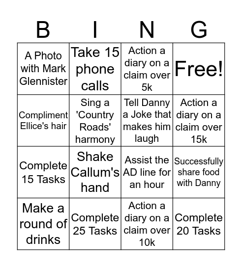 Halloween Bingo Card