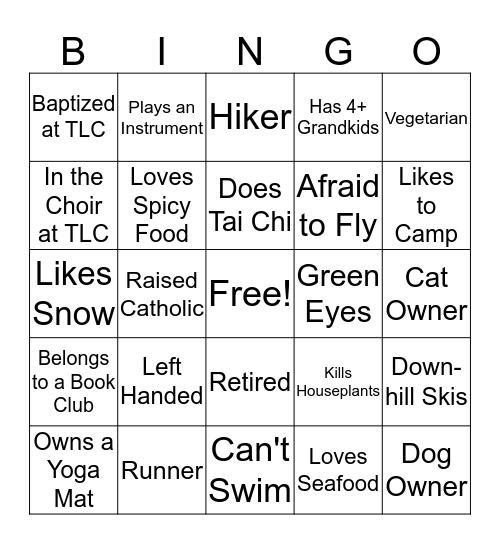 Food for Thought Bingo! Bingo Card