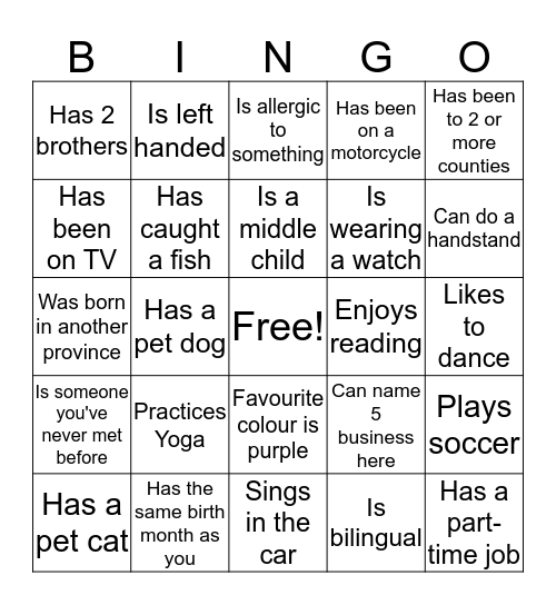 Business-Youth Symposium Truro Bingo Card