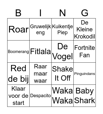 Stan en Eva's Disco Bingo! Bingo Card