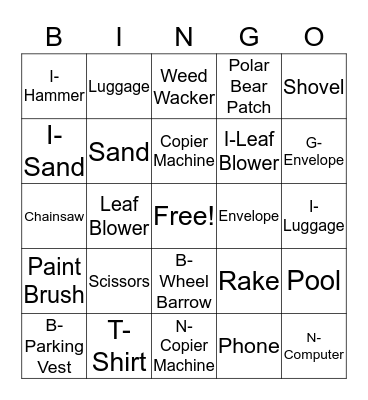 GENEVA Bingo Card