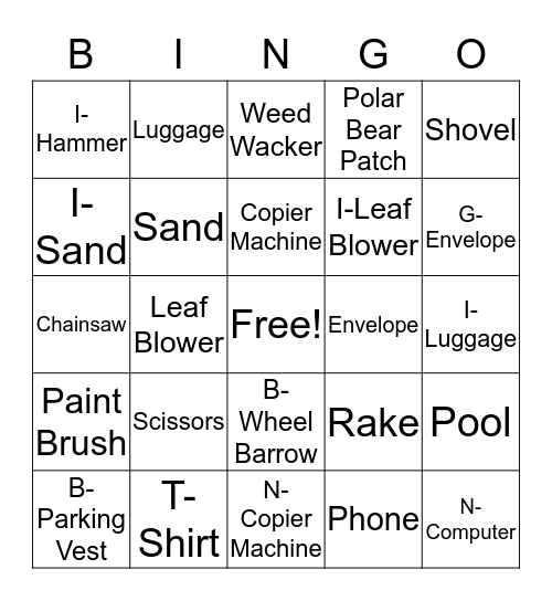 GENEVA Bingo Card