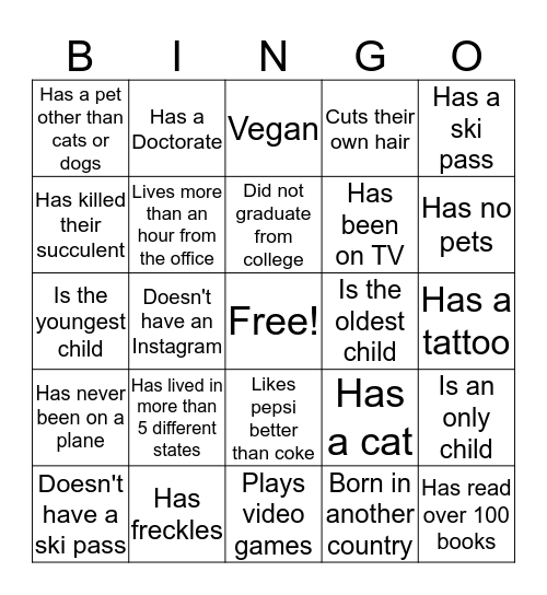 Industrious SLC Bingo! Bingo Card