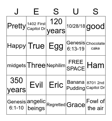 Worldwide Wickedness Bingo Card