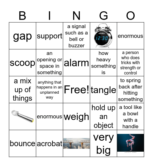 Level 2, List 2 Bingo Card