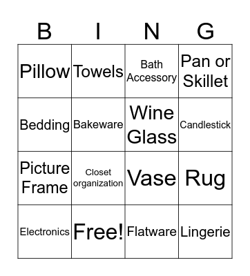 Jason & Debra Bingo Card