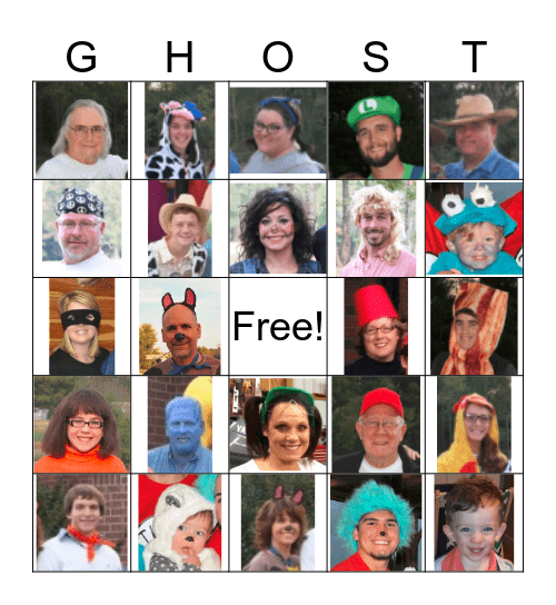 Gordon Family Bingo Card