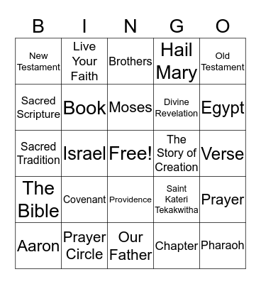 Review Game Bingo Card