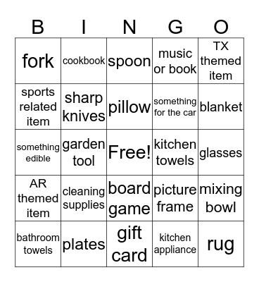 Allyson & Kory Bingo Card