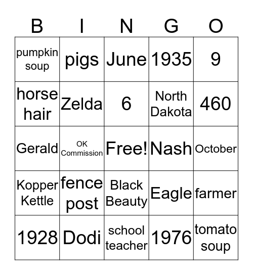 Bingo Card