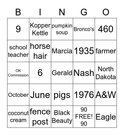 Bingo Card