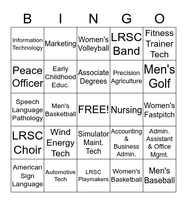 Getting to Know Lake Region State College Bingo Card