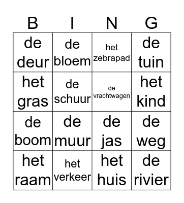 buitenbingo  Bingo Card