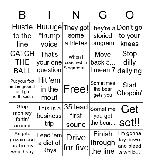 Toyboy BINGO Card