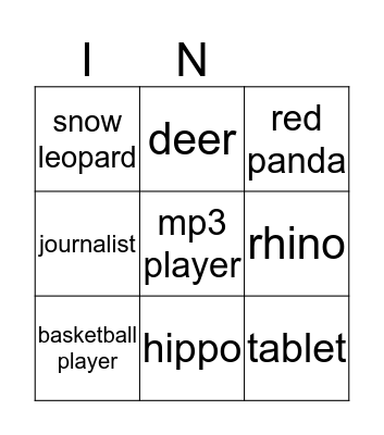 Bingo 5th grade Bingo Card