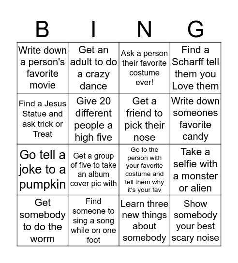 HALLOWEEEEEEEN Bingo Card