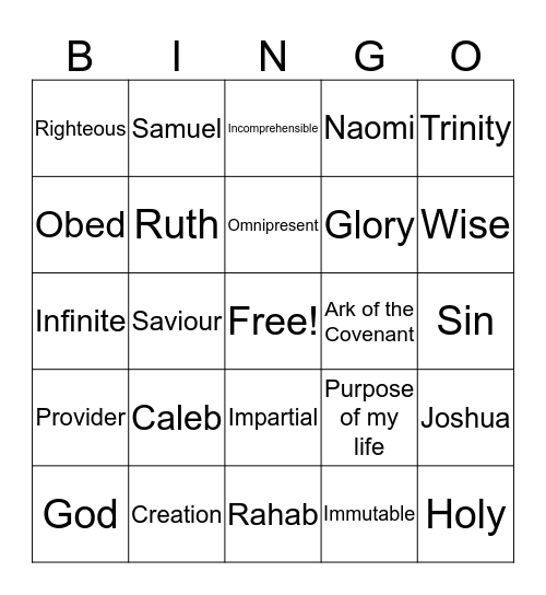 People of the Promise Land 1 Bingo Card