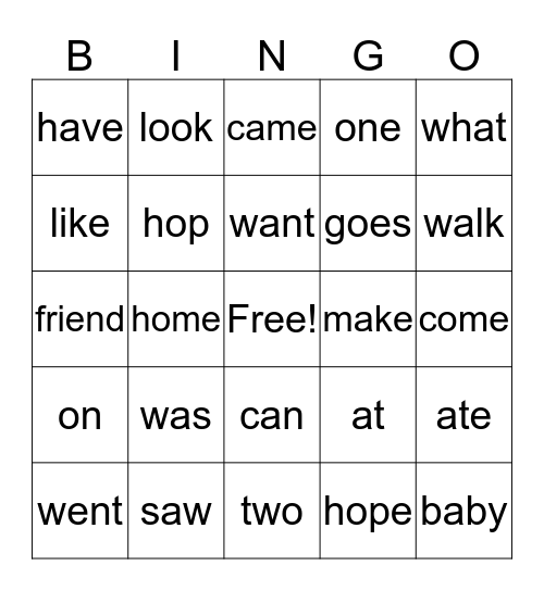 Ants and Cherries Bingo Card