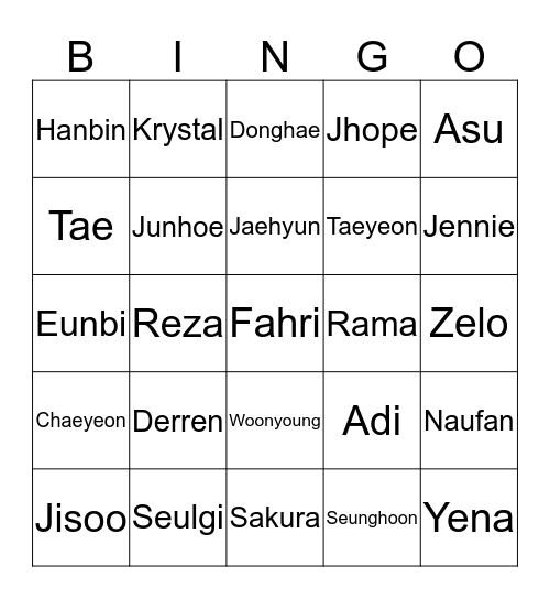 CELEPEUUUUUDs Bingo Card