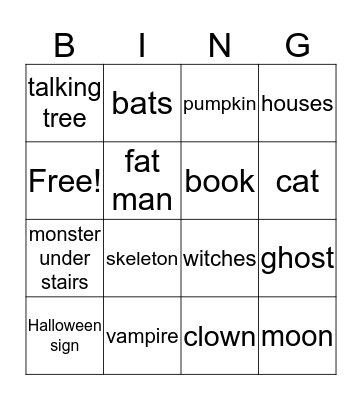 Halloween Bingo Card