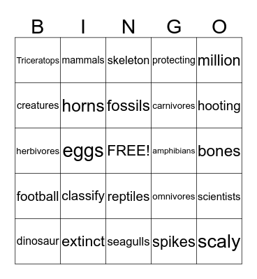 Words We Know! Bingo Card