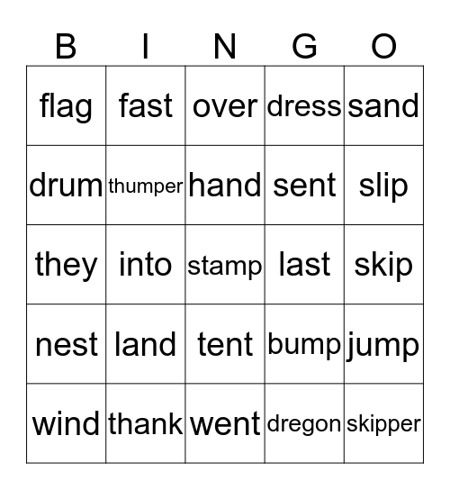 Set4 Book1-2 Bingo Card