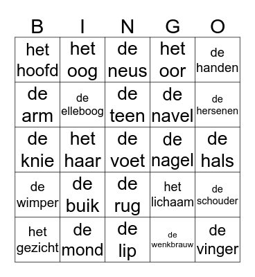 Les membres Bingo Card