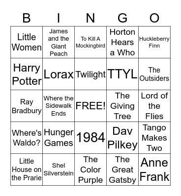 Intellectual Freedom Bingo Card