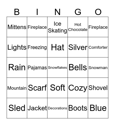 Winter Bingo Card