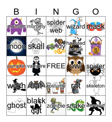 HALLOWEEN Bingo Card