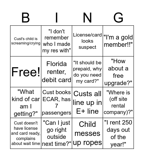ERAC Bingo Card