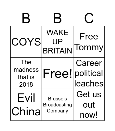 Ron Honywill Bingo! Bingo Card