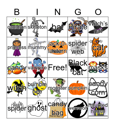 Halloween Bingo Card