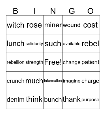 Halloween Bingo Card